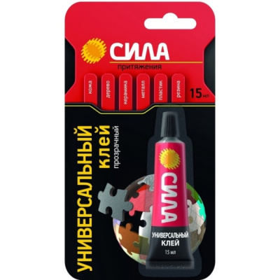 Клей СИЛА 15мл универс. прозрачный (SUBL 1-15)