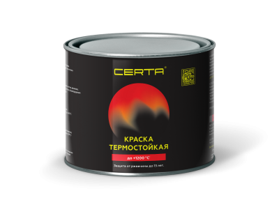 Эмаль черная 0,4кг Церта термо 700С