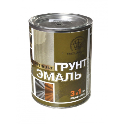 "Радуга" Грунт-эмаль 3в1 серый 0,9кг