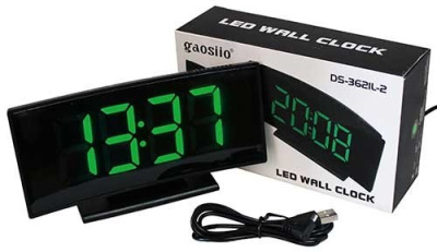 Часы эл. DS-3621L-2 зел.цифры 9742335