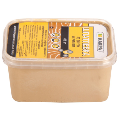 Шпатлевка по дереву(сосна) 600г ЛАКРА