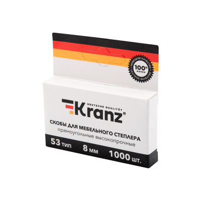 Скобы для степлера 8мм тип 53 1000шт KRANZ