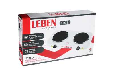 Эл.плитка 2-конф.Leben диск 155мм