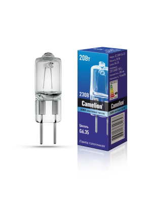 Лампа Camelion JC 20W G6.35 220V галоген.