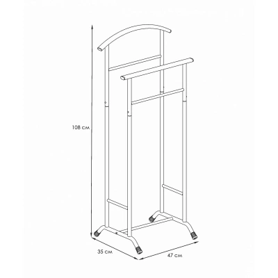 Вешалка костюмная Стиль-3 графит