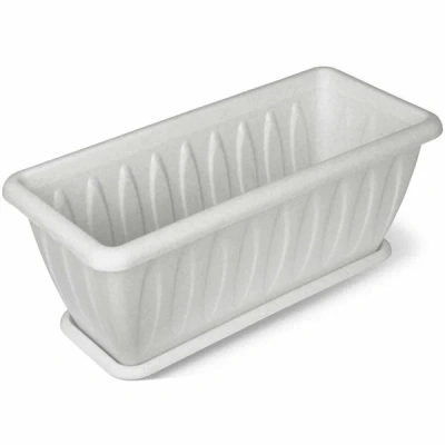 Ящик балконный 400мм с поддоном (Мраморный) 