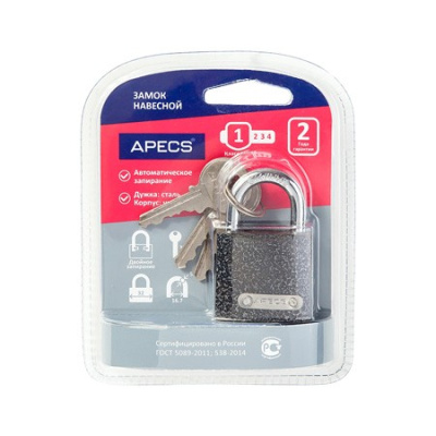 Замок висячий Apecs PD-01-32-Blister