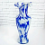 Ваза С-73 30см стеклокрошка Бело-синий 894250