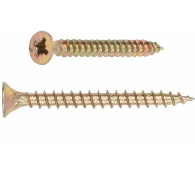 Шуруп универс.6,0*100 желт.цинк 2шт