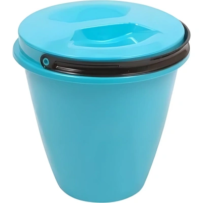 Ведро Лайт с крышкой голубое 5л "Радиан"