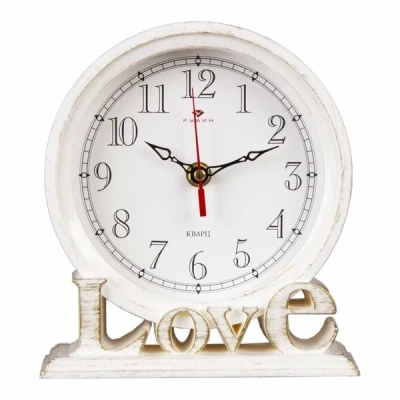 Часы наст. Классика круг 19см бел/зол 1916-002