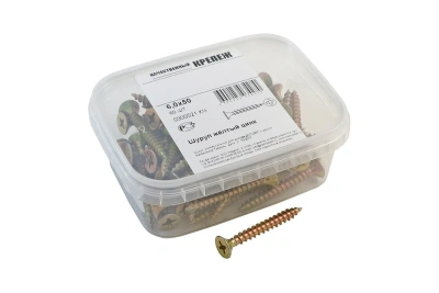 Шуруп желтый цинк 6х50мм 60шт