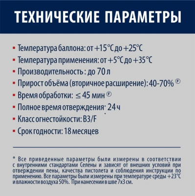 Пена профессиональная "ТИТАН 70" 870мл 