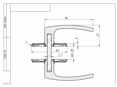 Ручка д/теплиц 2-стор.серая/цинк