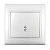 Выключатель 1СП проходной белый Севиль С0025