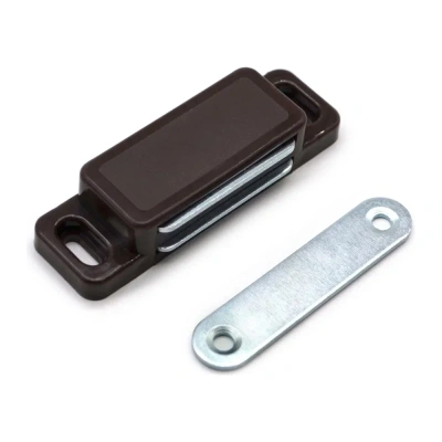 Магнит мебельный большой L-74 h-15 коричневый