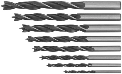 Сверла по дереву набор 8шт (3-4-5-6-7-8-9-10мм)  36108