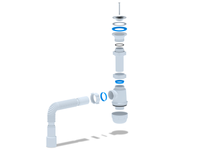 Сифон Ани Грот 1 1/2"*40 с гофрой АО115