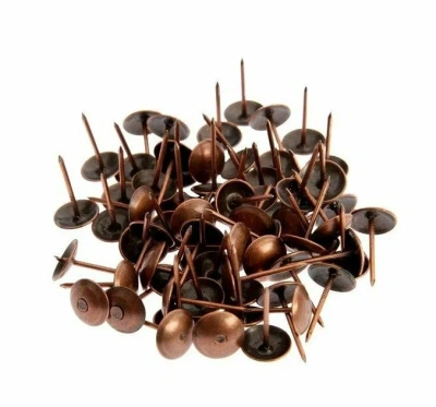 Гвозди мебельные 100 шт медь