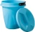 Ведро Лайт с крышкой голубое 5л "Радиан"