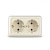 Розетка 2ОП с/з сл.кость Олимп