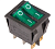 Выключатель 2кл.250V 15A ON-OFF зел. подсв. RWB-511 SC-797