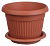 Горшок д/цветов "Ливия" 26л терракотовый с поддоном М3028