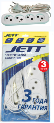 Удлинитель Джетт 4роз.3м ШВВП