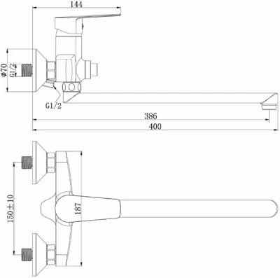 Смеситель для ванны S35-35
