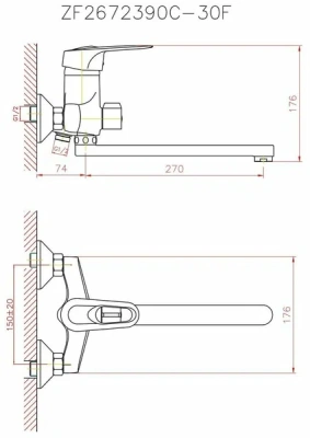 Смеситель для ванны CN2204
