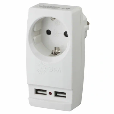 Разветвитель Эра Polynon 1гн+2*USB SP-1e-USB-W