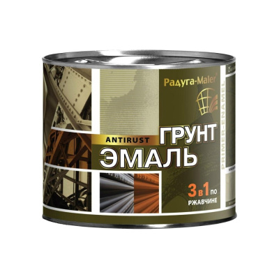"Радуга" Грунт-эмаль 3в1 серый 1,9кг