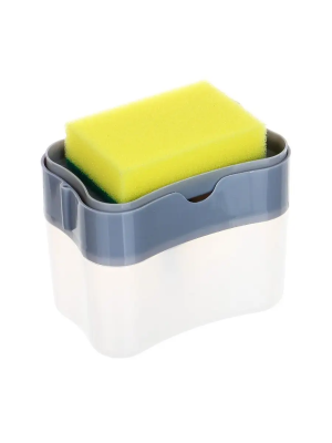 VETTA Дозатор д/моющего средства с губкой, пластик