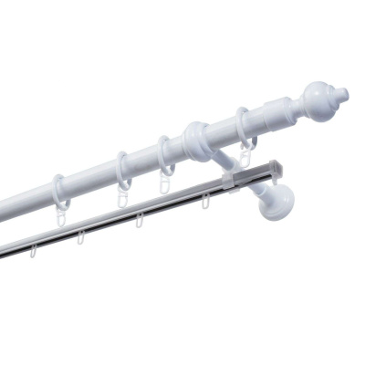 Белый карниз + шина 200см