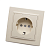 Розетка 1СП Эрна PSТ16-9010-02 сл/кость евро