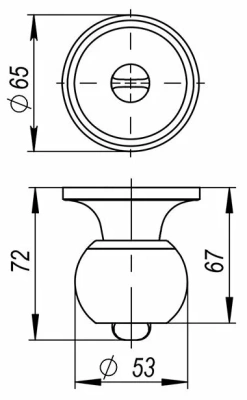 Ручка защелка 6082 SN-Е кл/фикс. мат.никель