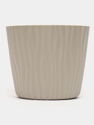 Горшок д/цветов Волна 2л с вкладышем (кремовый) 