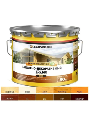 Защитно-Декор.состав алкидный  (Тик) 3л "ZERWOOD"