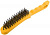 Корщетка стальная, жёлтая пласт. ручка,275мм.5-тиряд.38439