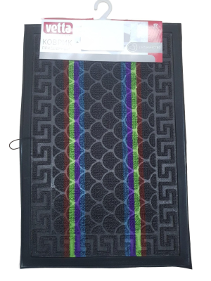 VETTA Коврик придверный ворсовый с резиновой каймой 40х60см