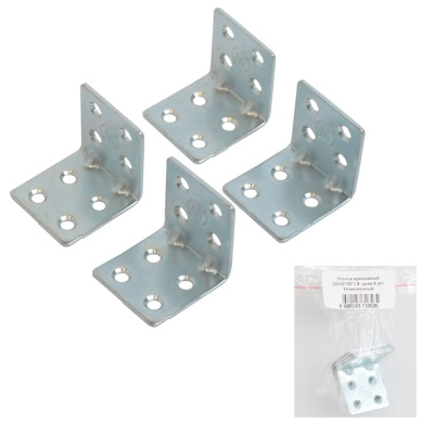 Уголок крепёжный 32*32*30*1,8 цинк  4шт