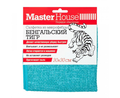 Салфетка " Бенгальский тигр" микрофибра 30*30см