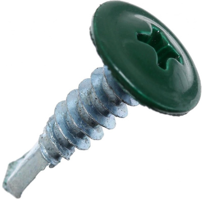 Саморез прессшайба острая 4,2*16 зеленая 200шт