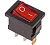 Выключатель 1кл.250V 6A (3с) OFF-ON красн/подсв мини 36-2150