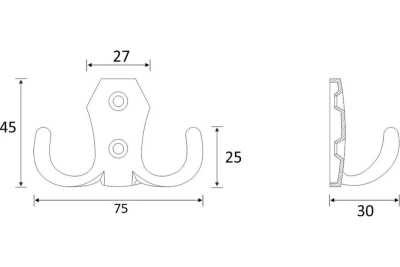 Крючок KR0020 мат.хром