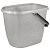 Ведро д/уборки 13л прямоугольное (серый) "Etha" 121527