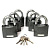 Замок висячий Apecs PD-01-63 (6Locks+5Keys)