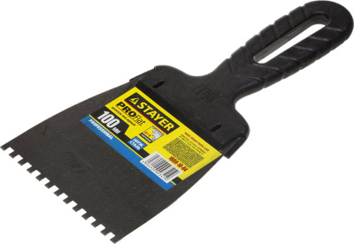 Шпатель Stayer нерж 100мм зубчатый 4*4мм 1009-10-04