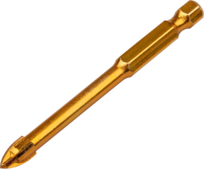 Сверло по кафелю 4гр титан.6мм под биту 35476