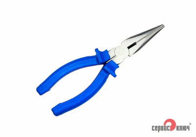 Утконосы СЕРВИС КЛЮЧ прямые 200мм синие ручки 71201